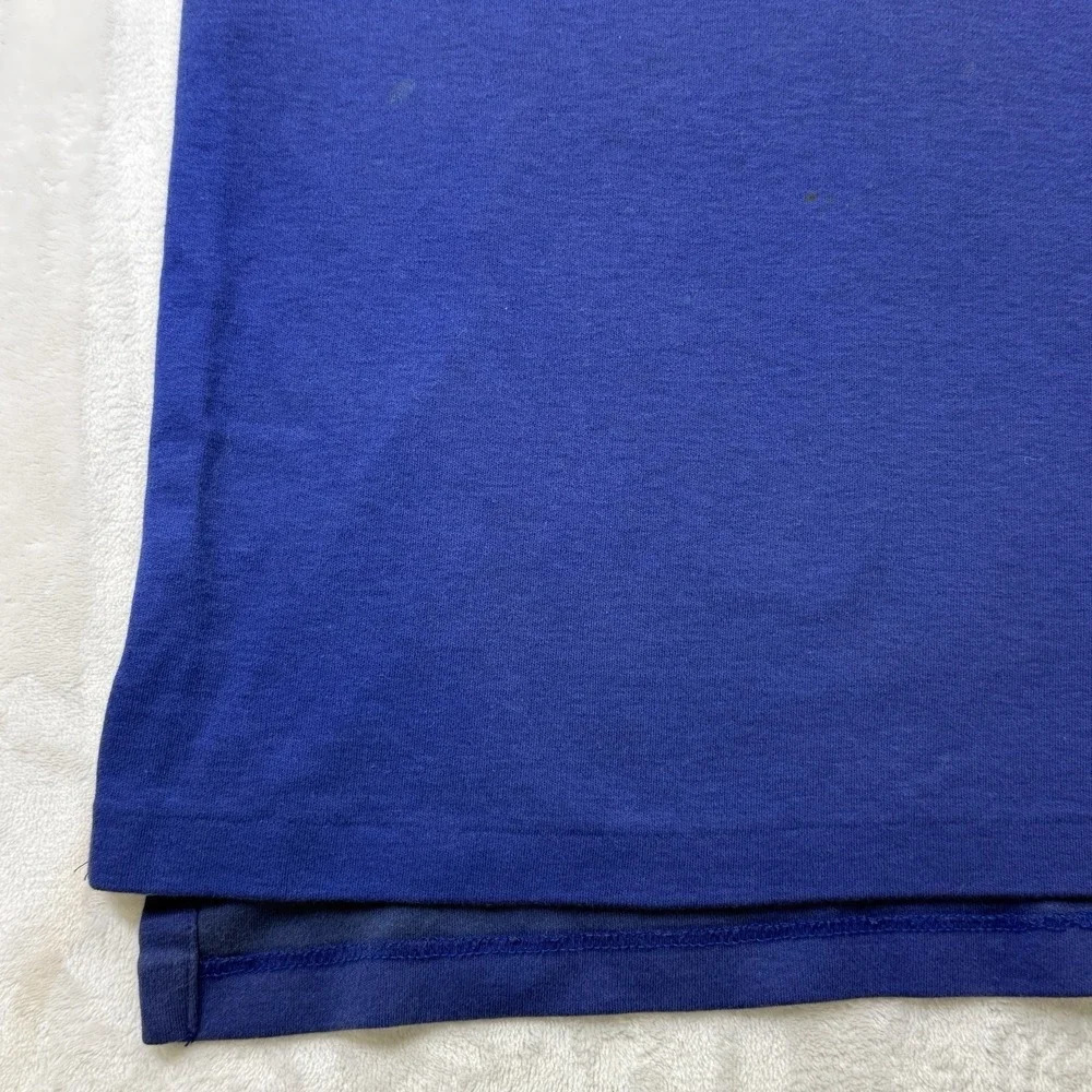 VINTAGE 70's 80's Ralph Lauren Polo Shirt Mens Medium Short Sleeve Blue Pony‎